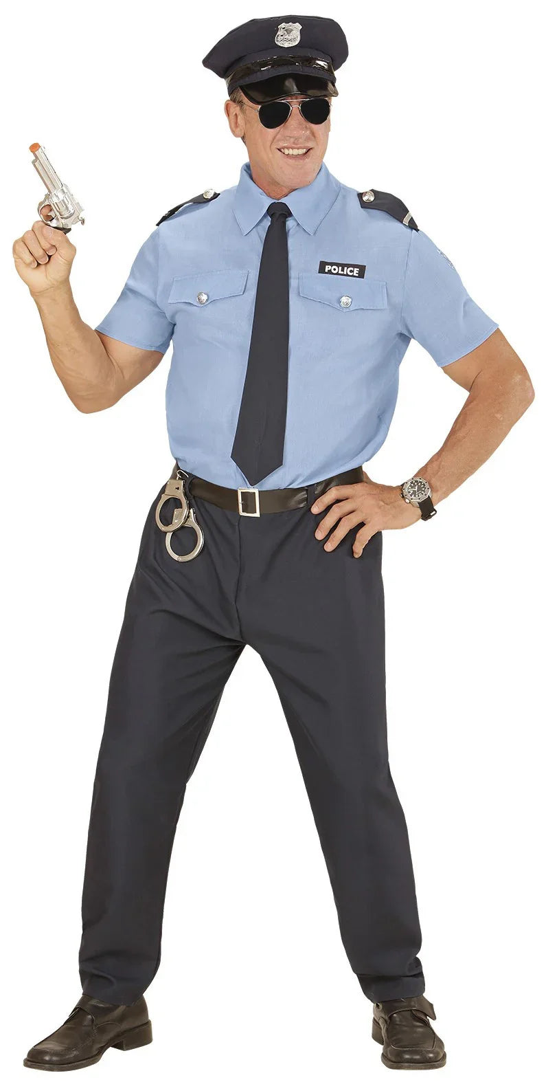 Disfraz de Policía con Manga Corta para Hombre Policía Widmann